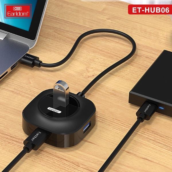 Ổ Cắm USB Earldom HUB - 06 (Hỗ Trợ 4 Cổng USB 2.0)